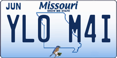 MO license plate YL0M4I