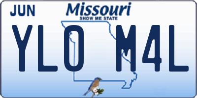 MO license plate YL0M4L