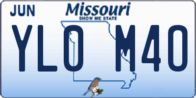 MO license plate YL0M4O