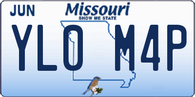 MO license plate YL0M4P