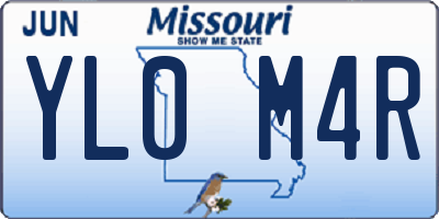 MO license plate YL0M4R