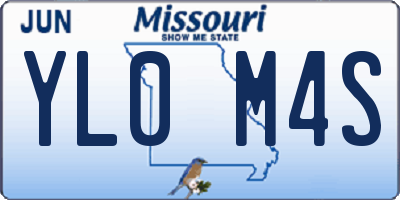 MO license plate YL0M4S
