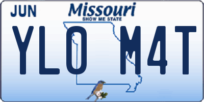 MO license plate YL0M4T