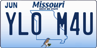 MO license plate YL0M4U