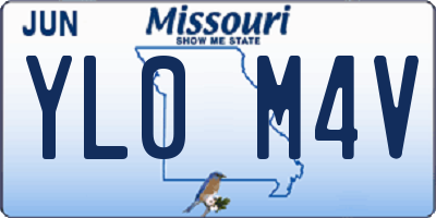 MO license plate YL0M4V