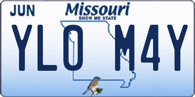 MO license plate YL0M4Y