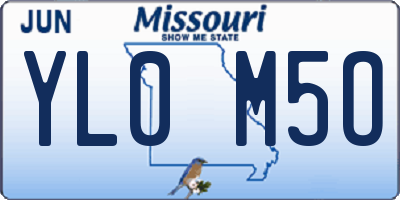 MO license plate YL0M5O