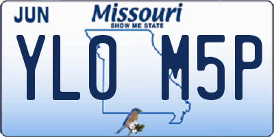 MO license plate YL0M5P