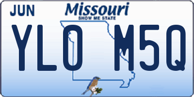 MO license plate YL0M5Q