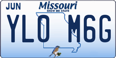 MO license plate YL0M6G