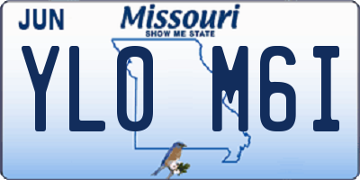 MO license plate YL0M6I