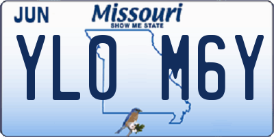 MO license plate YL0M6Y