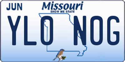 MO license plate YL0N0G