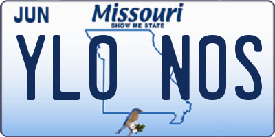 MO license plate YL0N0S
