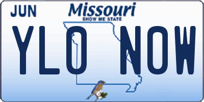 MO license plate YL0N0W