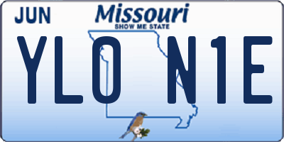 MO license plate YL0N1E
