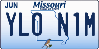 MO license plate YL0N1M
