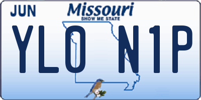 MO license plate YL0N1P