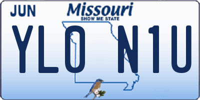 MO license plate YL0N1U