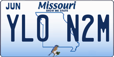 MO license plate YL0N2M