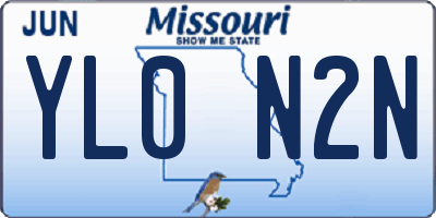MO license plate YL0N2N