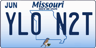 MO license plate YL0N2T