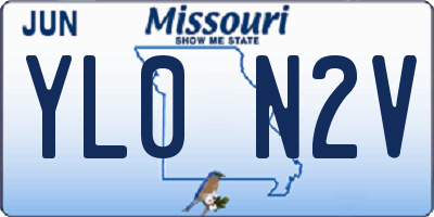MO license plate YL0N2V