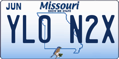 MO license plate YL0N2X