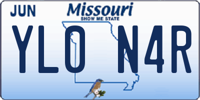 MO license plate YL0N4R