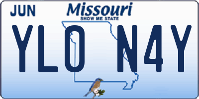 MO license plate YL0N4Y
