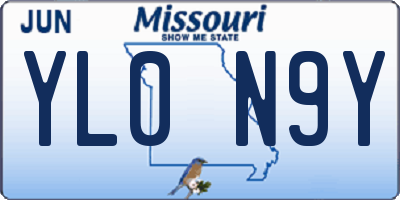 MO license plate YL0N9Y