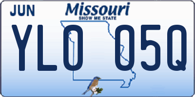 MO license plate YL0O5Q