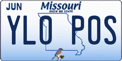 MO license plate YL0P0S