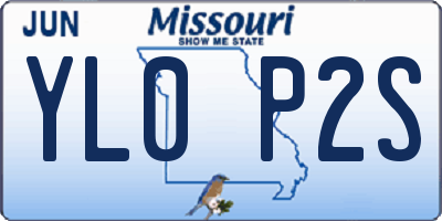 MO license plate YL0P2S
