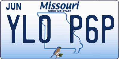 MO license plate YL0P6P