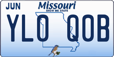 MO license plate YL0Q0B