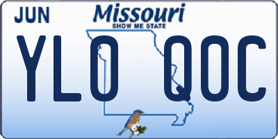 MO license plate YL0Q0C