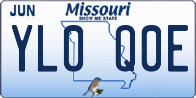 MO license plate YL0Q0E