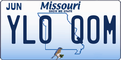 MO license plate YL0Q0M