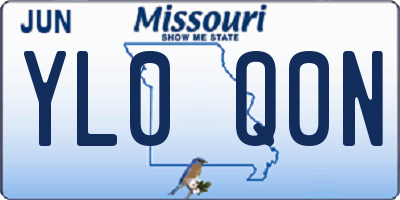 MO license plate YL0Q0N
