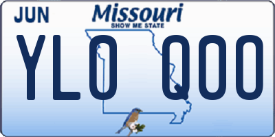 MO license plate YL0Q0O
