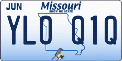 MO license plate YL0Q1Q