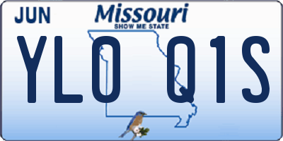 MO license plate YL0Q1S