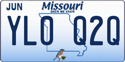 MO license plate YL0Q2Q
