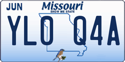 MO license plate YL0Q4A