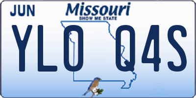 MO license plate YL0Q4S