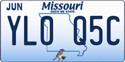 MO license plate YL0Q5C