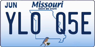 MO license plate YL0Q5E