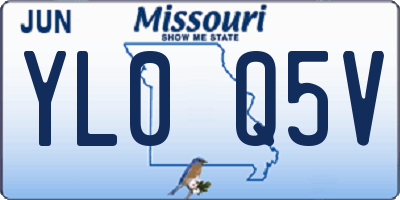 MO license plate YL0Q5V