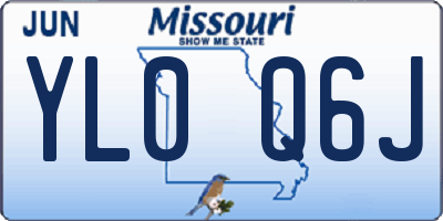 MO license plate YL0Q6J